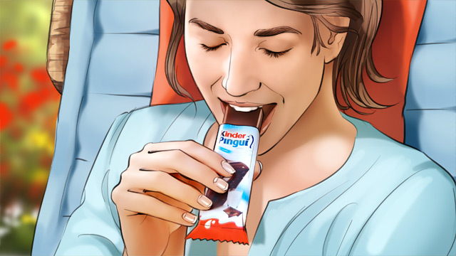 Pleasure Shot - Die Mutter beißt in das Kinder-Pingui.